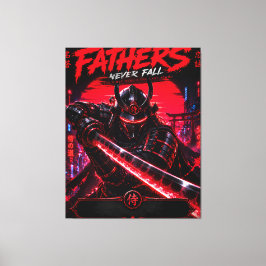 Cyber Samurai Vader Canvas Muur Kunst Afdruk