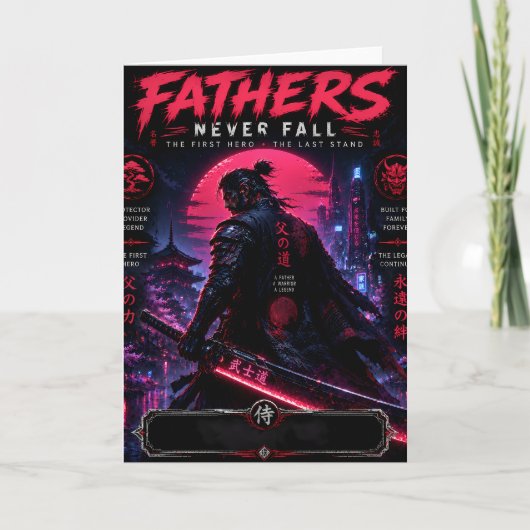Cyber Samurai Vader Kaart (Voorkant)