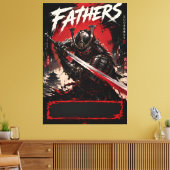 Cyber Samurai Vaders Canvas Muur Kunst Afdruk (Insitu (Woonkamer))