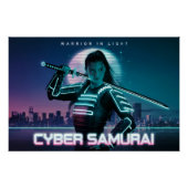 Cyber Samurai: Warrior in Light Perfect Poster (Voorkant)