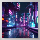 Cyber scape city poster (Voorkant)