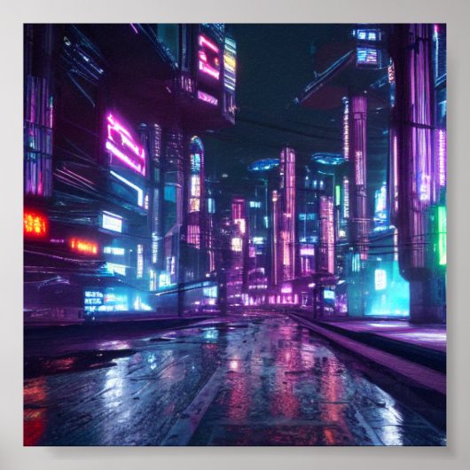 Cyber scape city poster (Voorkant)