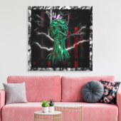 Cyber Scream Gothic Industrial Canvas Print (Insitu (Woonkamer))