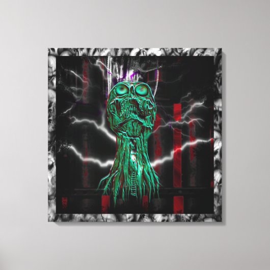 Cyber Scream Gothic Industrial Canvas Print (Voorkant)