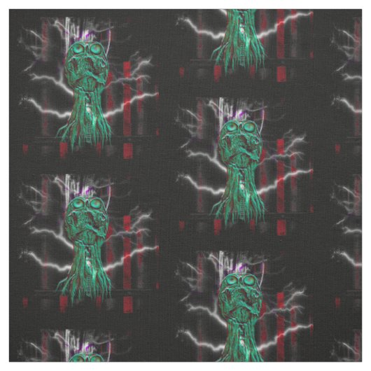 Cyber Scream Skulls Gothic fabric Stof (Swatch)