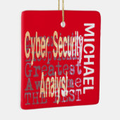 Cyber Security Analyst Extraordinaire CUSTOM Keramisch Ornament (Rechts)