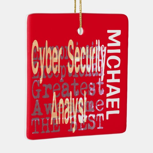 Cyber Security Analyst Extraordinaire CUSTOM Keramisch Ornament (Rechts)