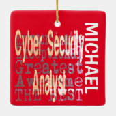 Cyber Security Analyst Extraordinaire CUSTOM Keramisch Ornament (Achterkant)