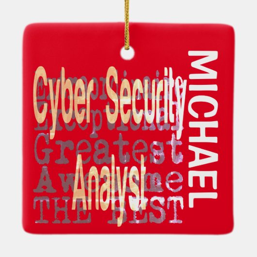 Cyber Security Analyst Extraordinaire CUSTOM Keramisch Ornament (Achterkant)