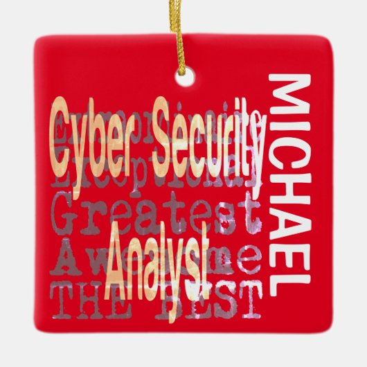 Cyber Security Analyst Extraordinaire CUSTOM Keramisch Ornament (Voorkant)