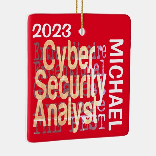 Cyber Security Analyst Extraordinaire CUSTOM Keramisch Ornament (Rechts)