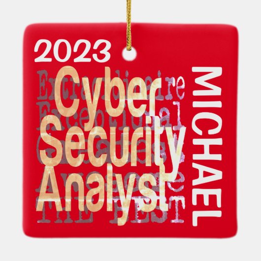 Cyber Security Analyst Extraordinaire CUSTOM Keramisch Ornament (Achterkant)