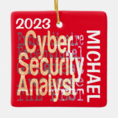 Cyber Security Analyst Extraordinaire CUSTOM Keramisch Ornament (Voorkant)