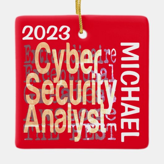 Cyber Security Analyst Extraordinaire CUSTOM Keramisch Ornament (Voorkant)