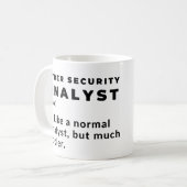 Cyber Security Analyst Funny Cool Koffiemok (Voorkant links)