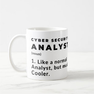 Cyber Security Analyst Funny Cool Koffiemok