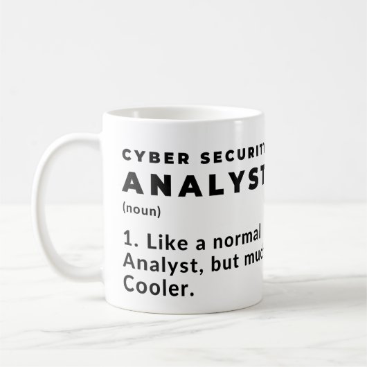 Cyber Security Analyst Funny Cool Koffiemok (Links)
