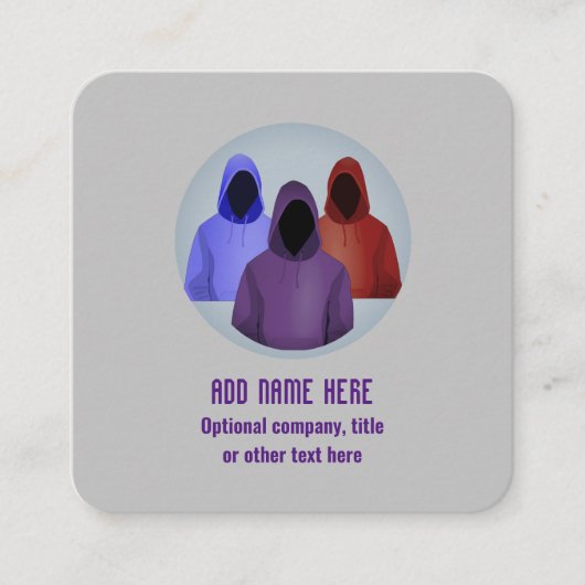 Cyber Security Analyst - Geëerd hacker Vierkante Visitekaartje (Voorkant)