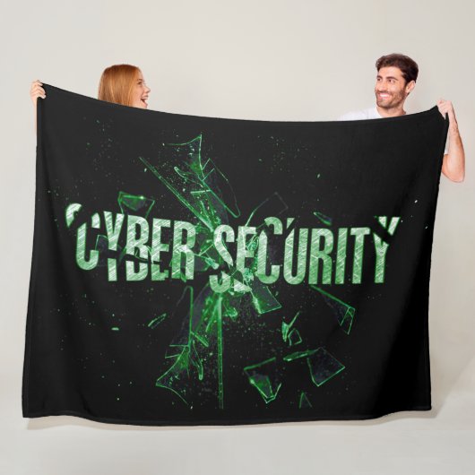 Cyber Security Analyst Modern Green Minimalist Fleece Deken (In situ)