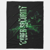 Cyber Security Analyst Modern Green Minimalist Fleece Deken (Voorkant)
