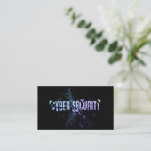 Cyber Security Analyst Modern Paars Blue Ombre Visitekaartje (Staand voorkant)
