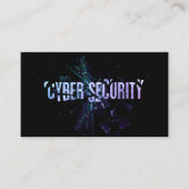 Cyber Security Analyst Modern Paars Blue Ombre Visitekaartje (Voorkant)