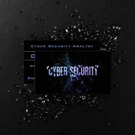 Cyber Security Analyst Modern Paars Blue Ombre Visitekaartje