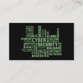 Cyber Security Analyst Professional Black Green Visitekaartje (Voorkant)