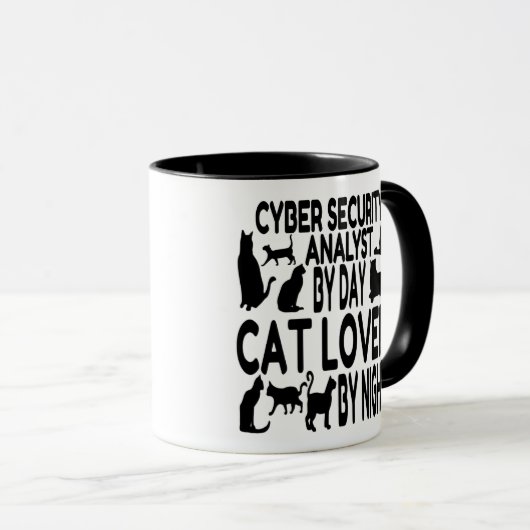 Cyber Security Analyst verliest katten Mok (Voorkant rechts)
