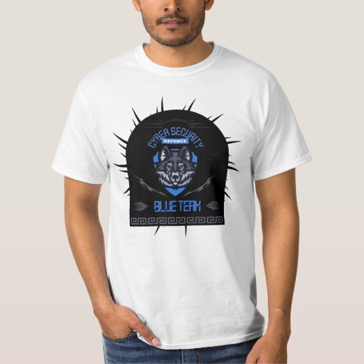 Cyber Security Blue Team Lone Guardian T-shirt (Voorkant)