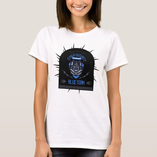 Cyber Security Blue Team Lone Guardian T-shirt (Voorkant)