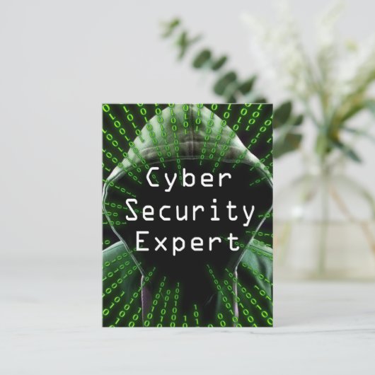 Cyber Security Business Expert Briefkaart (Staand voorkant)