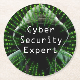 Cyber Security Business Expert Ronde Kartonnen Onderzetter