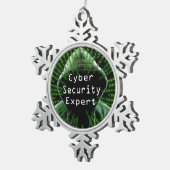 Cyber Security Business Expert Tin Sneeuwvlok Ornament (Rechts)