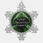 Cyber Security Business Expert Tin Sneeuwvlok Ornament (Voorkant)