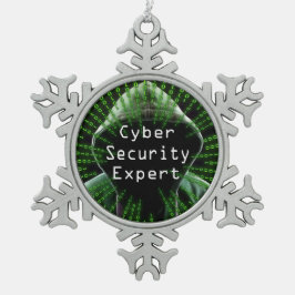 Cyber Security Business Expert Tin Sneeuwvlok Ornament