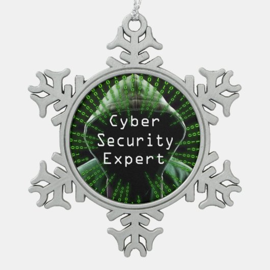 Cyber Security Business Expert Tin Sneeuwvlok Ornament (Voorkant)