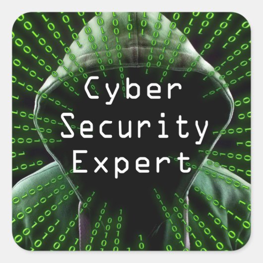 Cyber Security Business Expert Vierkante Sticker (Voorkant)