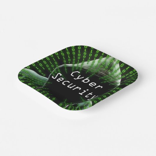 Cyber Security Business Papieren Bordje (Gebogen)
