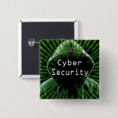 Cyber Security Business Vierkante Button 5,1 Cm (Voorkant /achterkant)