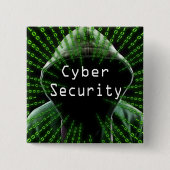 Cyber Security Business Vierkante Button 5,1 Cm (Voorkant)