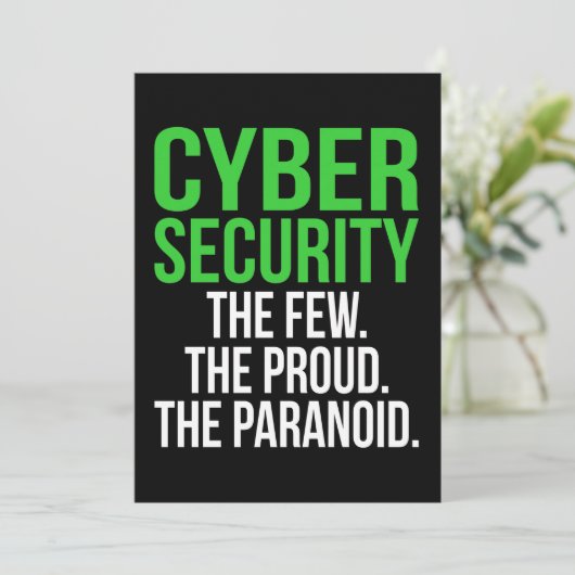 Cyber Security Computer IT Tech Software Kaart (Staand voorkant)