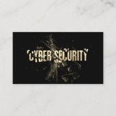 Cyber Security Data Internet Analyst Modern Gold Visitekaartje (Voorkant)
