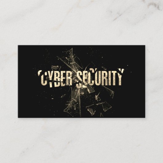 Cyber Security Data Internet Analyst Modern Gold Visitekaartje (Voorkant)