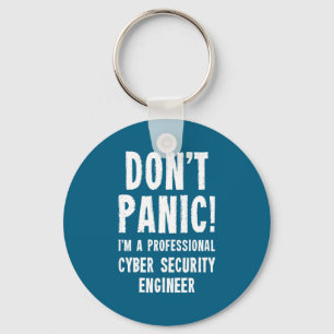 Cyber Security Engineer Illustratie Sleutelhanger