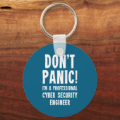 Cyber Security Engineer Illustratie Sleutelhanger (Voorkant)