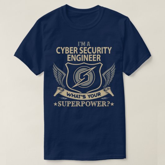 Cyber Security Engineer Superpower Job G T-shirt (Design voorkant)