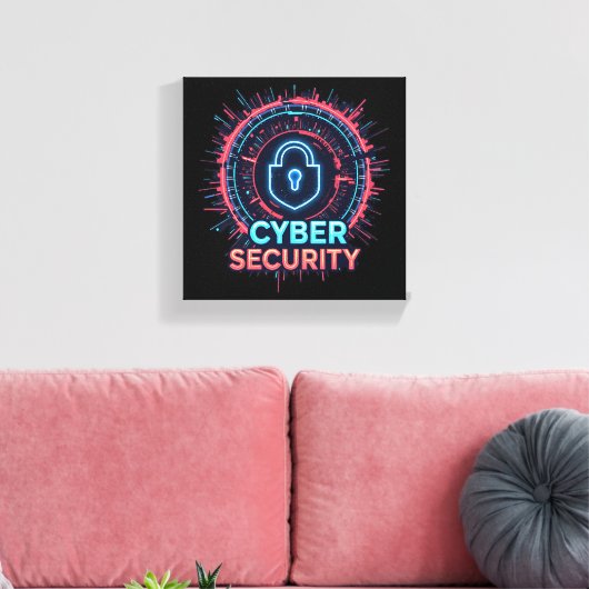 Cyber Security Expert Canvas Muurkunst (Insitu (Woonkamer))