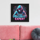 Cyber Security Expert Canvas Muurkunst (Insitu (Woonkamer))