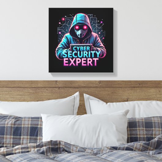 Cyber Security Expert Canvas Muurkunst (Insitu (Slaapkamer))